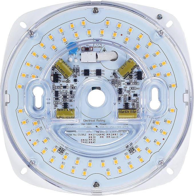 5.5" LED Light Engine Retrofit Kit - 6.73" Overall Size, 23W, 5000K, 1700LM, 120V, CRI90, Dimmable, UL/ES/JA8 Certified - Ideal for Ceiling Flush Lights, Ceiling Fans, Pendants & Garden Light