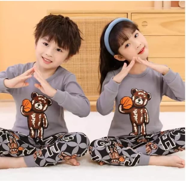 Grey Basket Bear Kids Wear