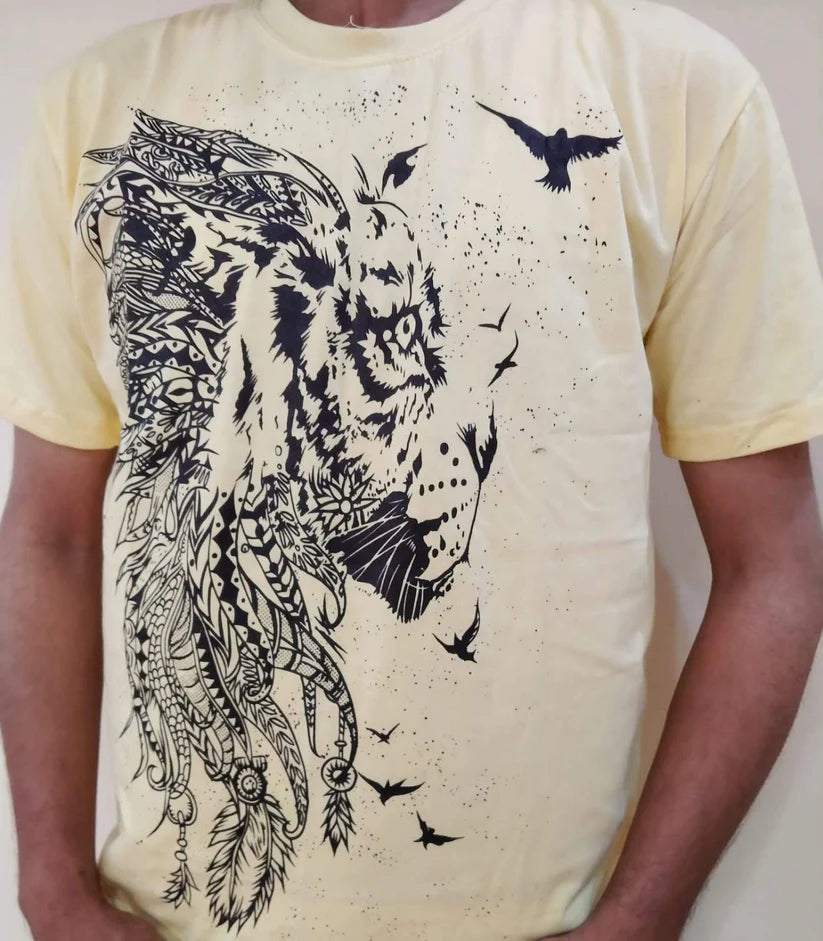 Tiger Shape Men's T- Shirt