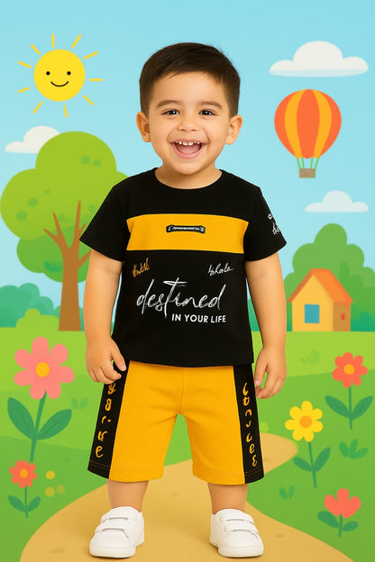 Black & Yellow Destined Kids Eid Collection