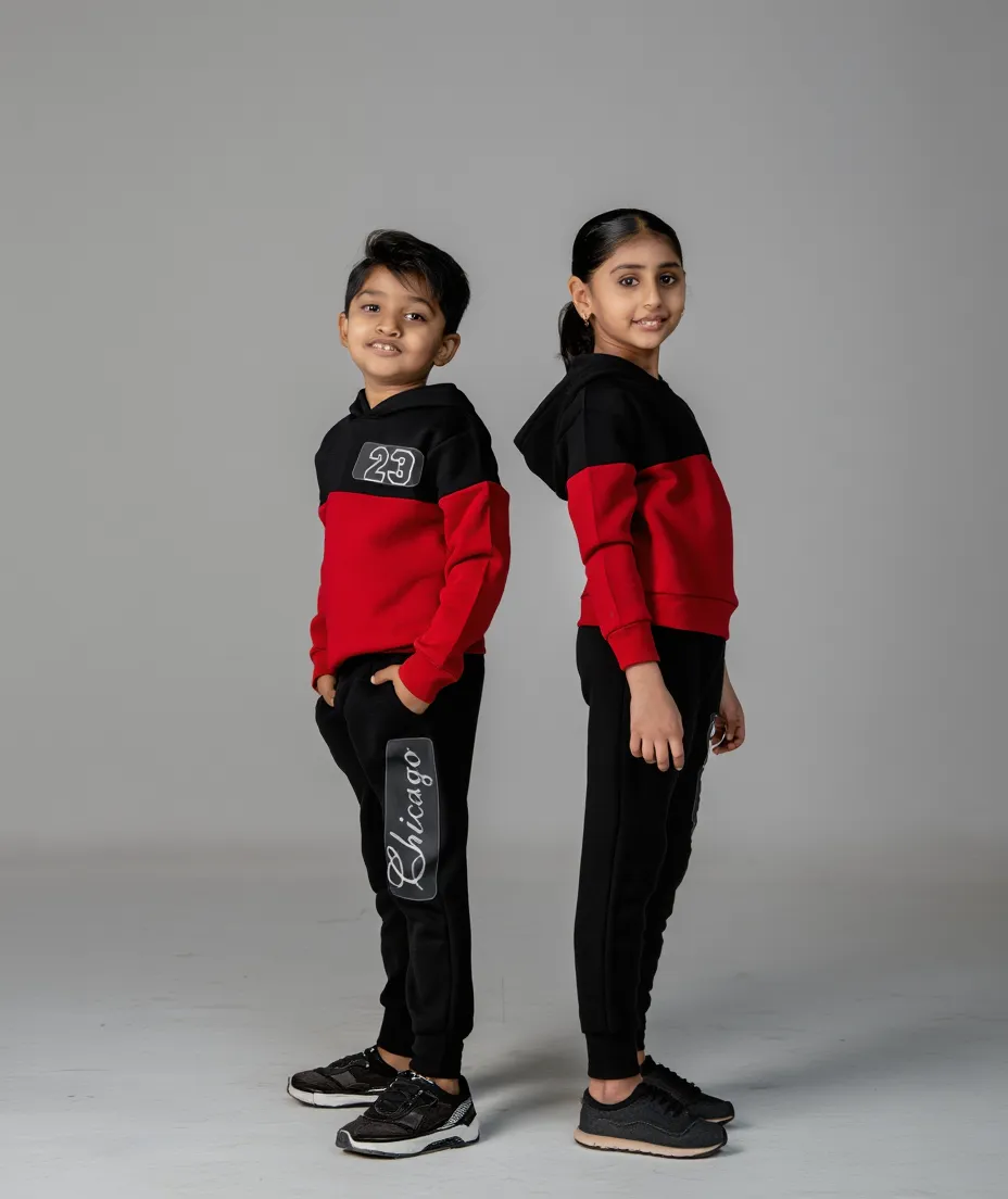 Red Panel 23 Sport Printed Kids Winter Suit ( Each )