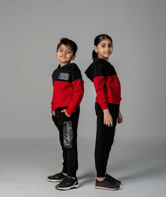 Red Panel 23 Sport Printed Kids Winter Suit ( Each )