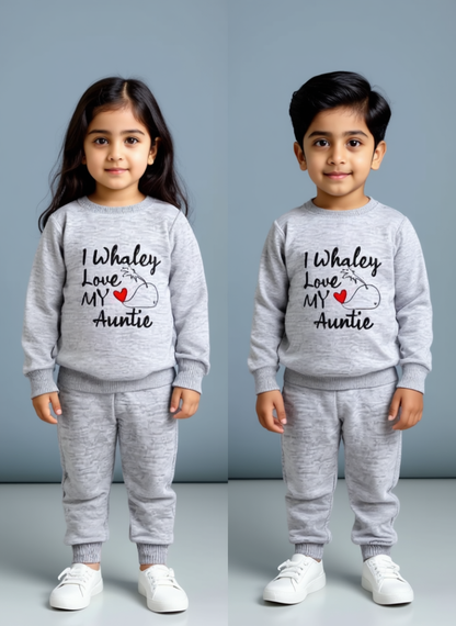 Grey I Whaley Love Me Printed Kids Winter Suit ( Each )