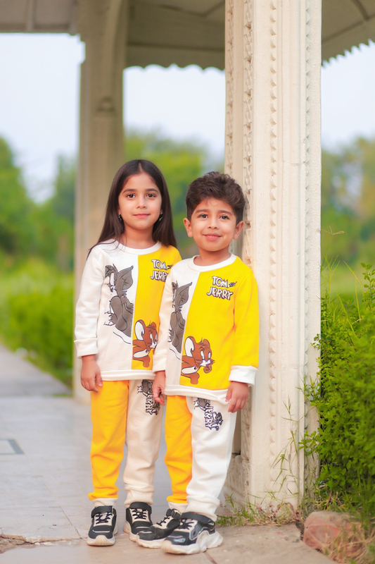 Fleece Fabric Tom & Jerry Printed Suit ( Each )