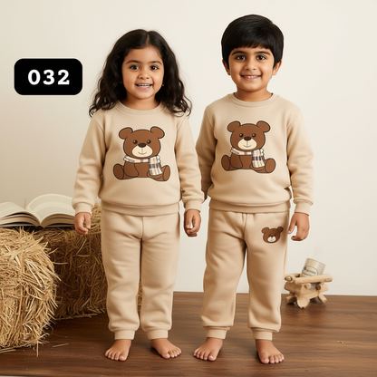 Brown Bear Printed Kids Winter Suit ( Each )