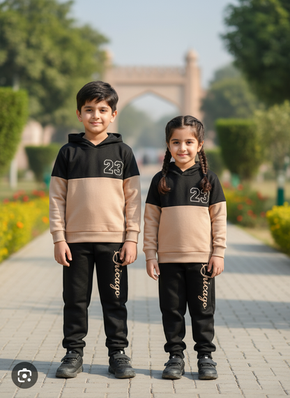 Brown Panel 23 Sport Printed Kids Winter Suit ( Each )