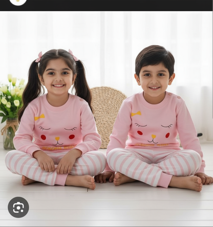 Pink Eyes Printed Kids Winter Suit ( Each )