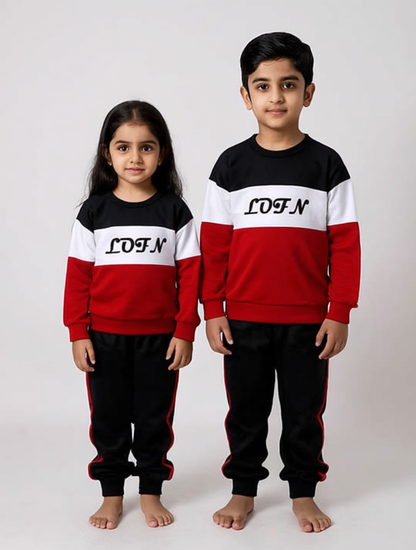 Fleece Fabric Land Style Printed Kids Winter Suit ( Each )