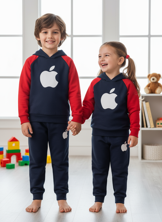 Red Apple Printed Kids Winter Suit (Each)