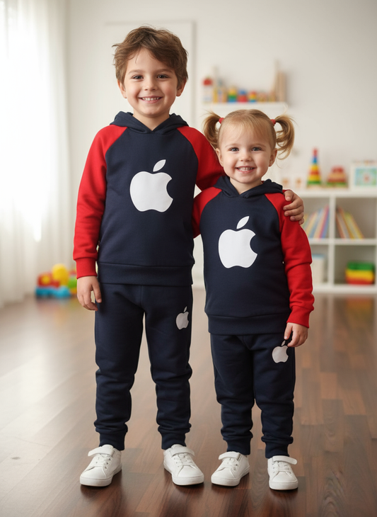 Red Apple Printed Kids Winter Suit (Each)
