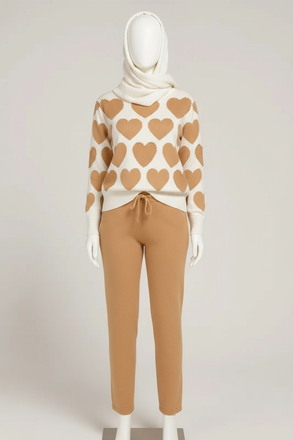 Soft Golden Hearts Pullover