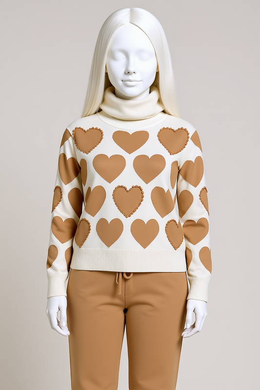 Soft Golden Hearts Pullover