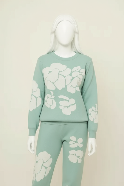 Mint Floral Knit Co-ord – Fresh